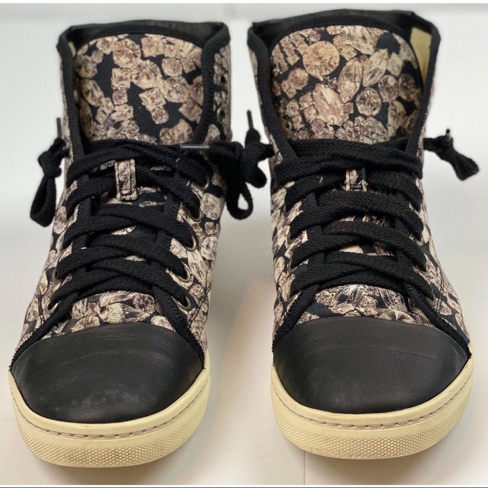 Lanvin Diamond Print Canvas Sneakers, size 38EU - Picture 7 of 12